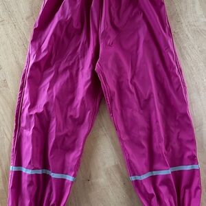 Pink girls rain pants 110